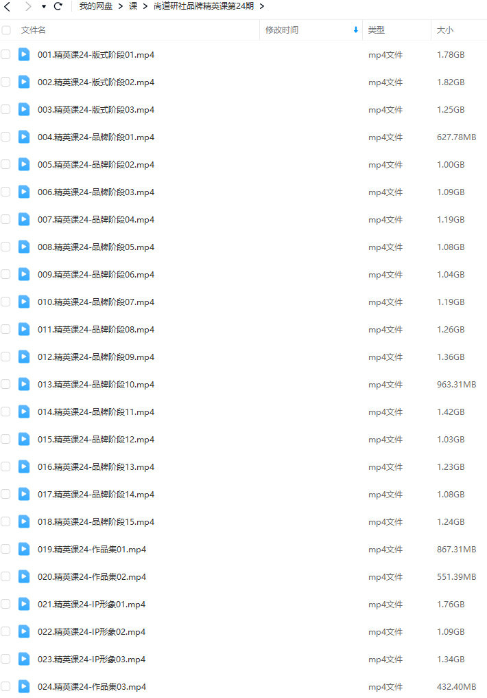 尚道设研品牌精英班第24期2023年【画质不错只有视频】