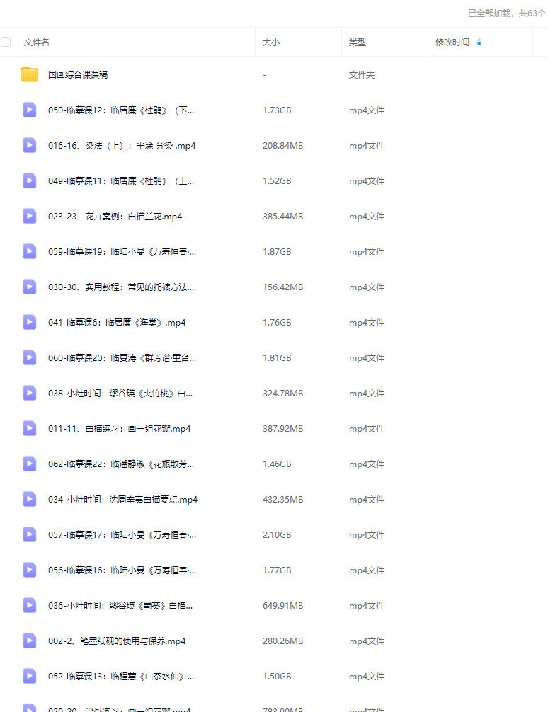太子洗马入门到高阶豫山国画综合课没骨+白描62节【画质高清有素材】